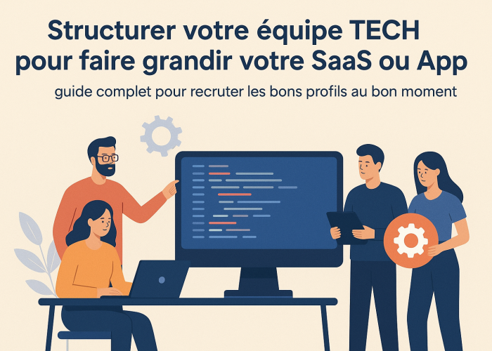 Structurer votre équipe TECH pour faire grandir votre SaaS ou App : guide complet pour recruter les bons profils au bon moment