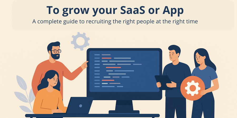 Structure your tech team to grow your SaaS or app: a comprehensive guide to recruiting the right people at the right time